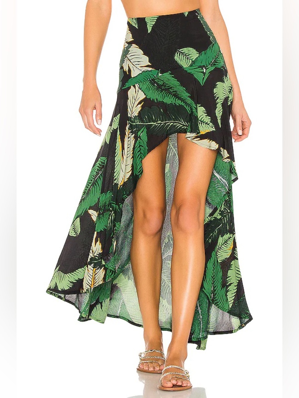 Beach Riot x Revolve Rachel Skirt in Black Palm